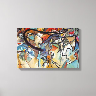 Wassily Kandinsky - Komposition Fünf Abstrakte Kun Leinwanddruck