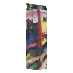 Wassily Kandinsky Landschaft mit Fabrikschornstein Thermosbecher