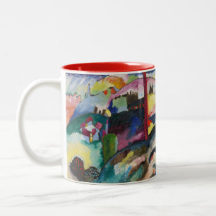 Wassily Kandinsky Landschaft mit Fabrikschornstein Zweifarbige Tasse
