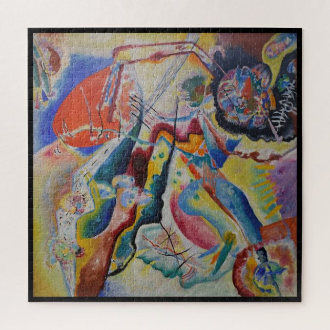 Wassily Kandinsky, Malerei mit einem Roten Stain Puzzle (Vertikal)