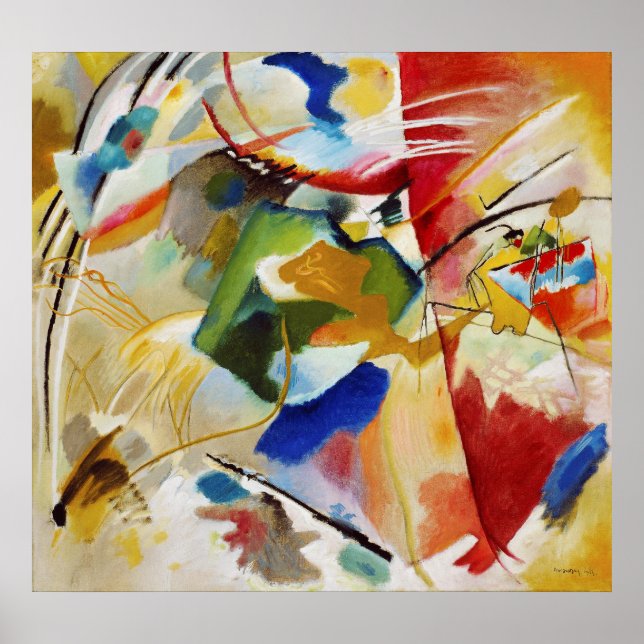 Wassily Kandinsky | Malerei mit grünem Zentrum Poster (Vorne)