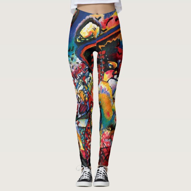 Wassily Kandinsky - Moskauer Stadtbild Abstrakt Ar Leggings (Vorderseite)