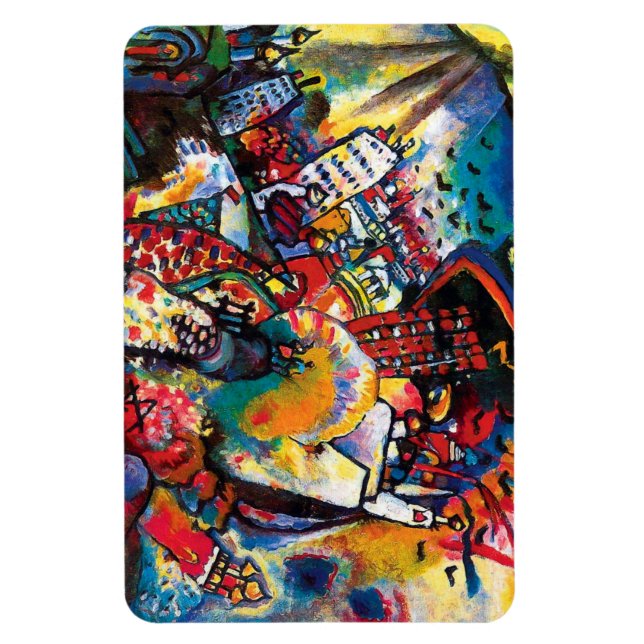 Wassily Kandinsky - Moskauer Stadtbild Abstrakt Ar Magnet (Vertikal)