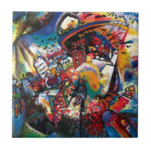 Wassily Kandinsky - Moskauer Stadtlandschaft Abstr Fliese