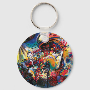 Wassily Kandinsky - Moskauer Stadtlandschaft Abstr Schlüsselanhänger