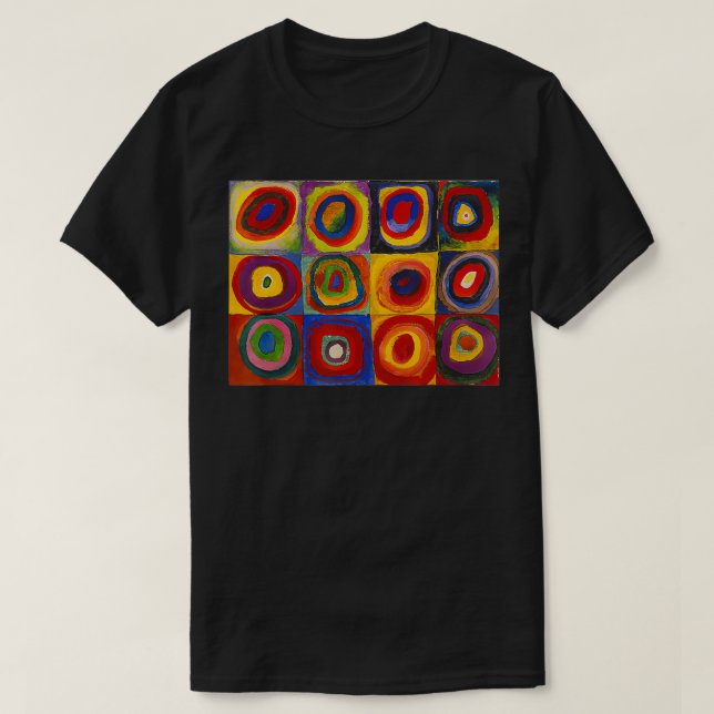 Wassily Kandinsky-Plätze mit konzentrischen Rings T-Shirt (Design vorne)