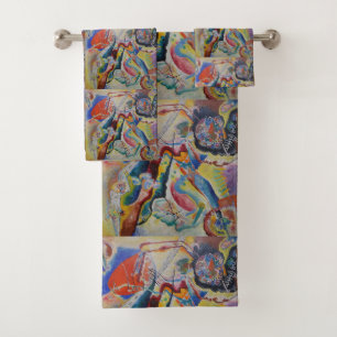 Wassily Kandinsky Roter Fleck Klassische Abstrakte Badhandtuch Set