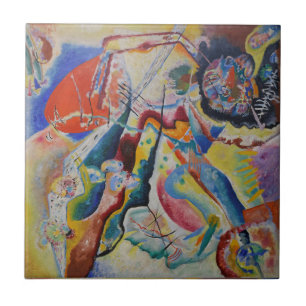 Wassily Kandinsky Roter Fleck Klassische Abstrakte Fliese