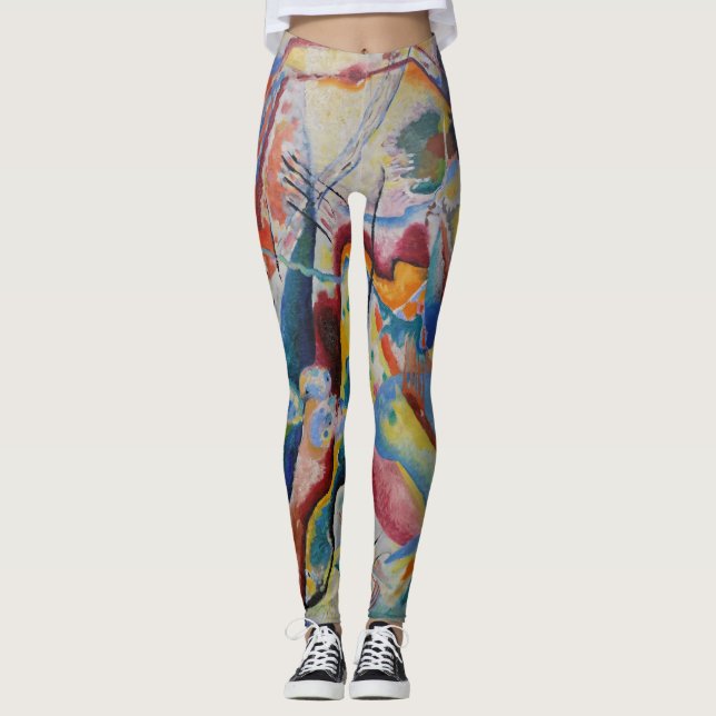 Wassily Kandinsky Roter Fleck Klassische Abstrakte Leggings (Vorderseite)