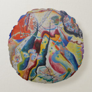 Wassily Kandinsky Roter Fleck Klassische Abstrakte Rundes Kissen