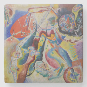 Wassily Kandinsky Roter Fleck Klassische Abstrakte Steinuntersetzer