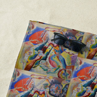 Wassily Kandinsky Roter Fleck Klassische abstrakte Strandtuch