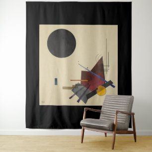 Wassily Kandinsky, schwarzes Relationship, 1924 Wandteppich