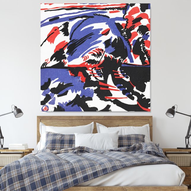 Wassily Kandinsky - Two Women in a Moonlit Land Leinwanddruck (Insitu (Schlafzimmer))