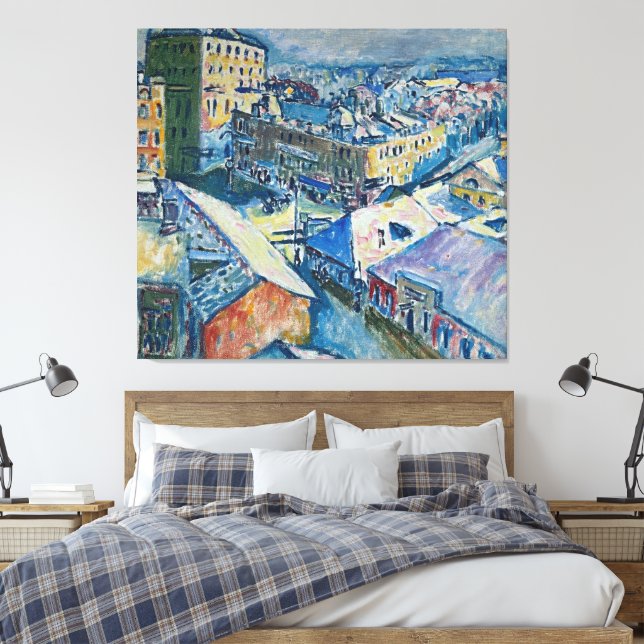 Wassily Kandinsky - Zubovsky Platz (1916) Leinwanddruck (Insitu (Schlafzimmer))