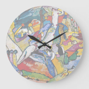 Wassily Kandinsky - Zusammensetzung II Abstrakt Ar Große Wanduhr