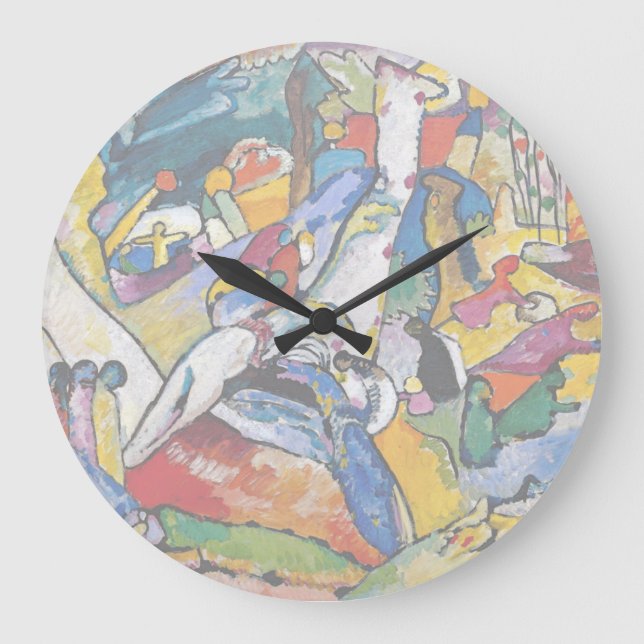 Wassily Kandinsky - Zusammensetzung II Abstrakt Ar Große Wanduhr (Vorderseite)
