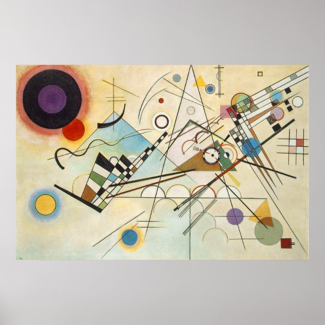 Wassily Kandinsky-Zusammensetzung IV 1911-Abstrakt Poster (Vorne)