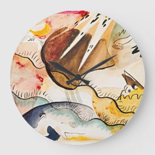 Wassily Kandinskys Regenlandschaft Große Wanduhr