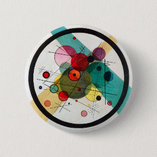 Wassische Kandinsky-Kreise in einem Kreis Button