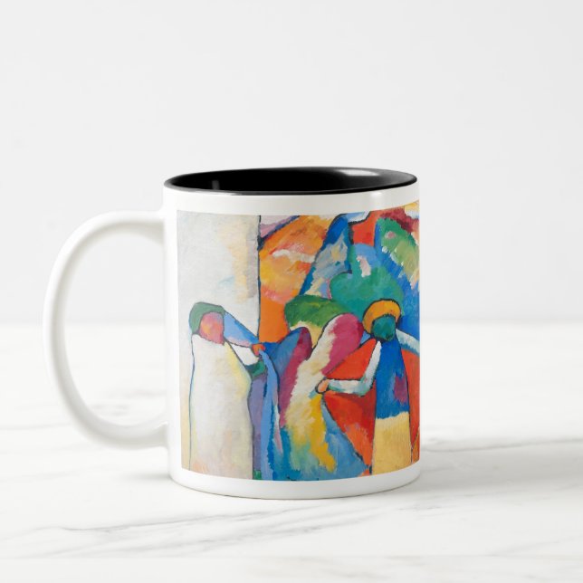 Wassistische Kandinsky-Improvisation Zweifarbige Tasse (Links)