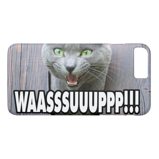 WASSUP - Cat Meme Case-Mate iPhone Hülle (Rückseite (Horizontal))