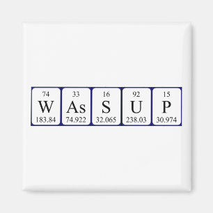 Wassup Periodensystem-Wortmagnet Magnet