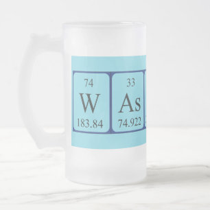 Wassus periodische Tafelworte frostige Tasse