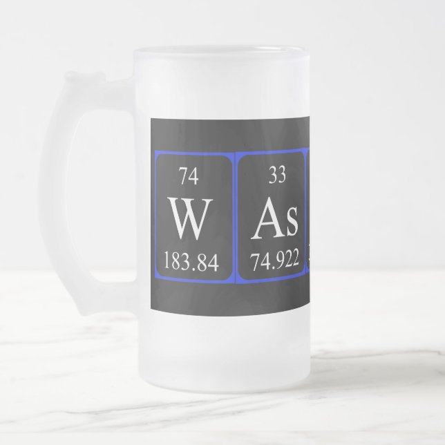 Wassus periodische Tafelworte frostige Tasse (Links)