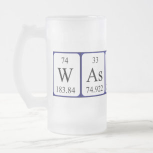 Wassus periodische Tafelworte frostige Tasse