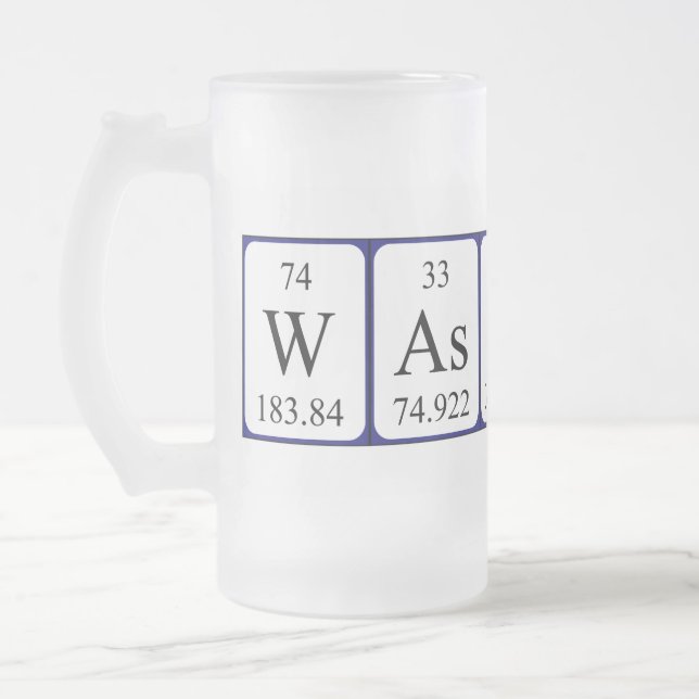 Wassus periodische Tafelworte frostige Tasse (Links)