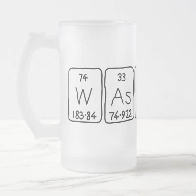 Wassus periodische Tafelworte frostige Tasse (Links)