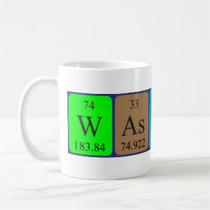 Wassus periodische Tasse von Tabellenwörtern