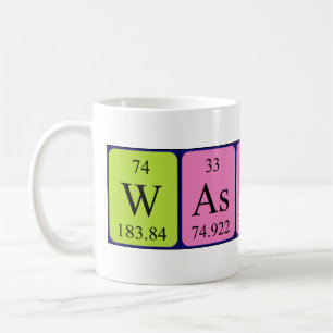 Wassus periodische Tasse von Tabellenwörtern