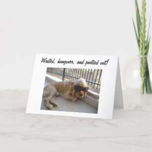 WASTED AND HUNGOVER 40th BIRTHDAY Karte