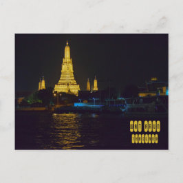 Wat Arun at Night Postkarte