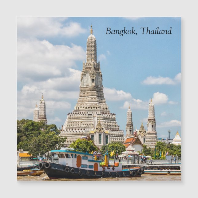 Wat Arun, Bangkok, Thailand Magnetkarte (Vorderseite)