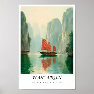 Wat Arun Bangkok Thailand Wandkunst, Tempel Poster