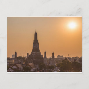 Wat Arun Tempel Bangkok Thailand bei Sonnenunterga Postkarte