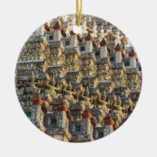 Wat Arun Tempel in Bangkok Thailand Keramik Ornament