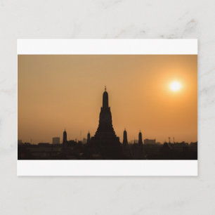 Wat Arun Tempel Silhouette Thailand Bangkok bei So Postkarte