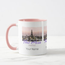Wat Arun Temple Bangkok Thailand Sunset Souvenir