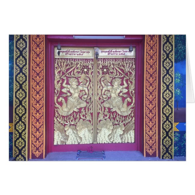 Wat Entrance in Chiang Mai Thailand (Vorderseite (Horizontal))