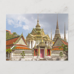 Wat Pho, Bangkok, Thailand Postkarte