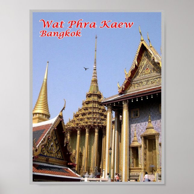 Wat Phra Kaew - Heiliger buddhistischer Tempel - T Poster (Vorne)