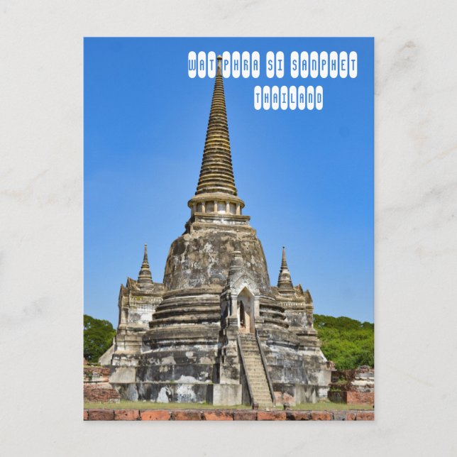 Wat Phra Si Sanphet Postkarte (Vorderseite)