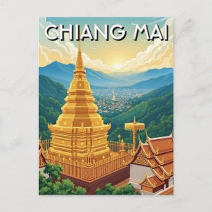 Wat Phrathat Doi Suthep Chiang Mai Thailand Postkarte