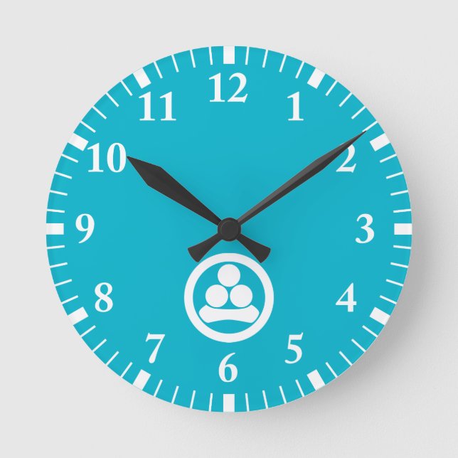 Watanabe-Stern im Kreis Runde Wanduhr (Vorderseite)