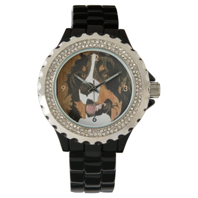 Watch ~ Bernese Mountain Dog Armbanduhr (Vorderseite)