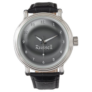 Watch - Black 3D orb mit Name Armbanduhr